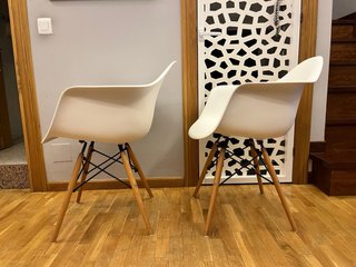 Silla HADAR blanco estilo nordico con reposabrazos