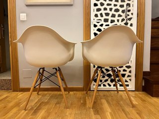 Silla HADAR blanco estilo nordico con reposabrazos