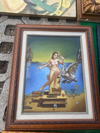 Cuadro decorativo dorado y amarillo