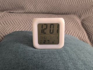 Reloj Despertador Digital Blanco