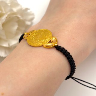 Pulsera de oro 21kt macramé