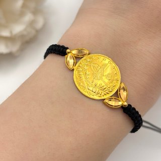 Pulsera de oro 21kt macramé