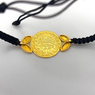 Pulsera de oro 21kt macramé
