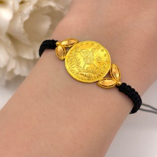 Pulsera de oro 21kt macramé