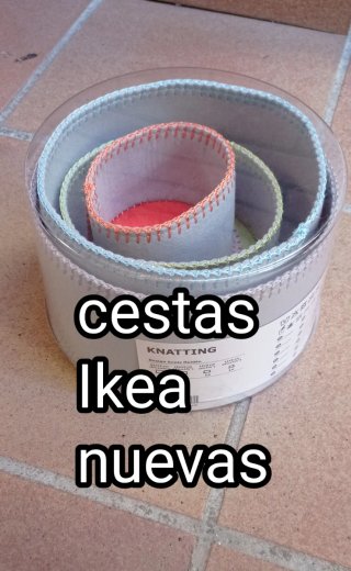 Set 4 Cestas KNATTING Ikea Gris