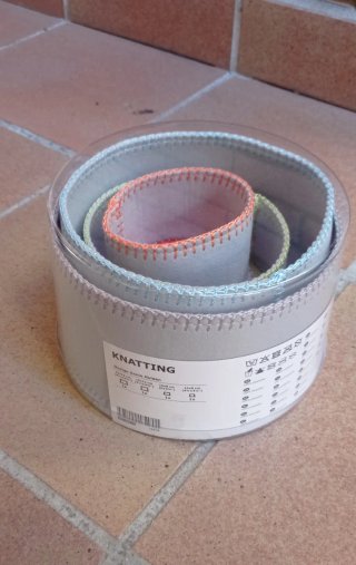 Set 4 Cestas KNATTING Ikea Gris
