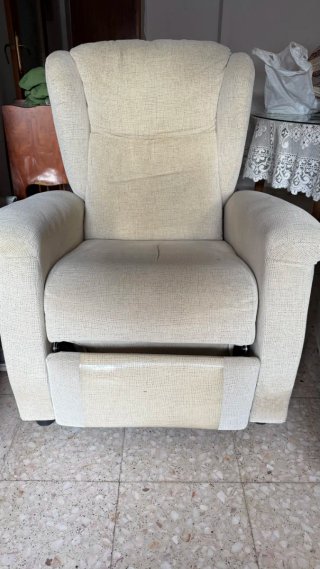 2 Sillones Relax Beige Tela