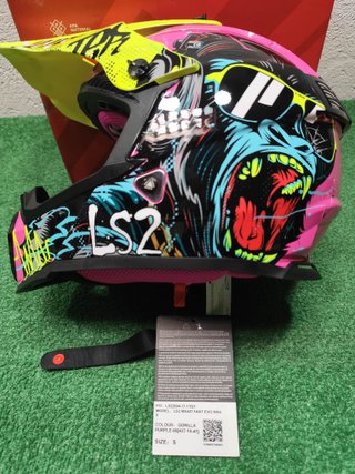 Casco Moto Cross LS2 FAST II MINI GORILLA Niños S