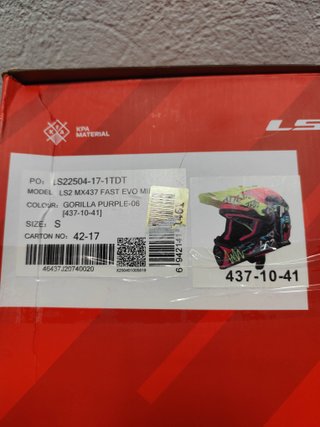 Casco Moto Cross LS2 FAST II MINI GORILLA Niños S