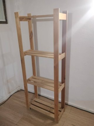 Estantería de madera 4 baldas