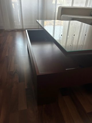 Mueble de salón madera y Mesa de centro elevable.