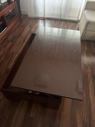Mueble de salón madera y Mesa de centro elevable.
