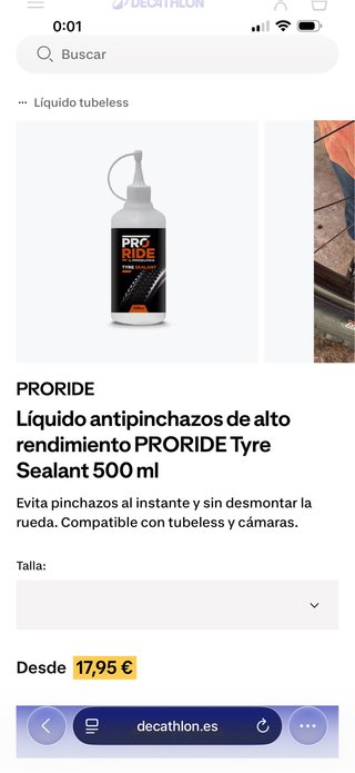 Líquido antipinchazos de alto rendimiento PRORIDE