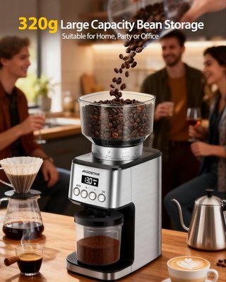 Aigostar Molinillo Café 52 Ajustes LCD 180W Nuevo
