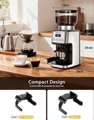Aigostar Molinillo Café 52 Ajustes LCD 180W Nuevo