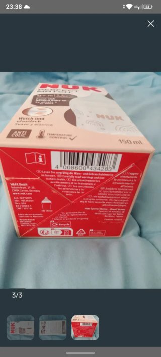 Biberón NUK Perfect Match 150ml 0+ mesi