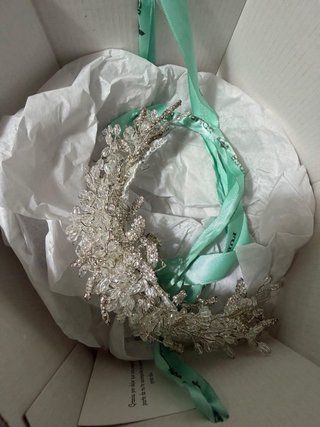 Tiara de Novia Cristales Plata