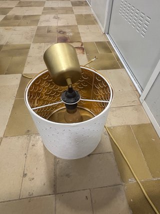 Lampade a sospensione dorate e bianche (3 pz)