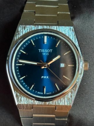 Tissot PRX Reloj Azul y Plateado 40mm