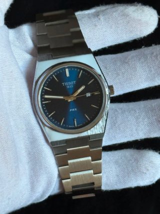Tissot PRX Reloj Azul y Plateado 40mm