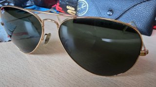 Gafas de Sol Ray-Ban Aviator RB3025 Dorado/Verde