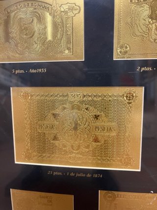 Cuadro Historia de la Peseta 1874-1983