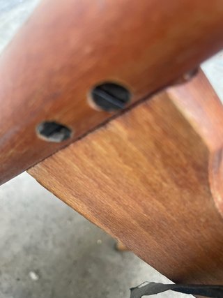 SEDIA SCANDINAVA VINTAGE REGUITTI TEAK SKAI
