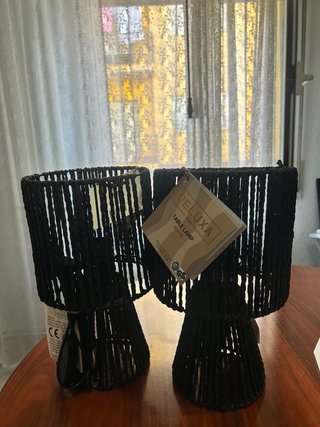 Set di 2 Lampade da Tavolo DELUXA Nere