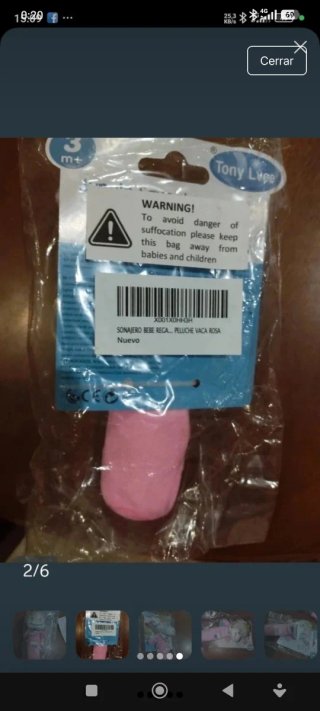 Sonajero de peluche para bebé Pita si le aprietas