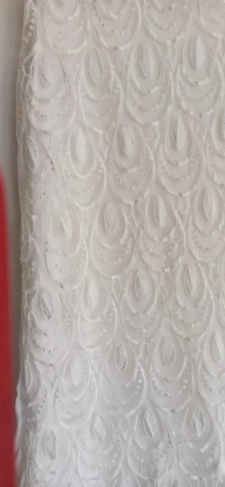 Vestido blanco encaje y brillantes talla L  nuevo