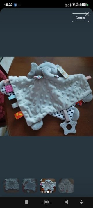Peluche Caza Sueños Bebé Elefante
