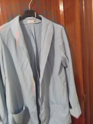Chaqueta azul zara con etiqueta materia talla S.