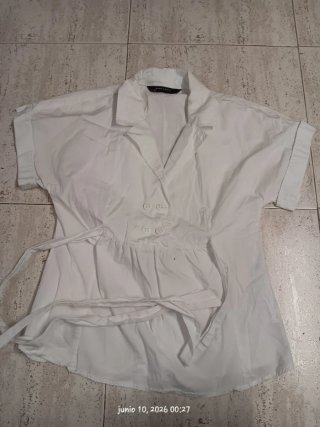 Camisa Zara Blanca Talla L