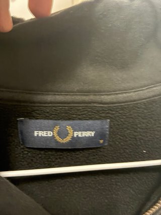 Sudadera Fred Perry Negra y Verde