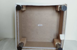 Puf IKEA KLIPPAN con funda blanca + Funda Extra