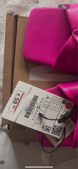 Sandalias fucsia Zara talla 38 con etiqueta