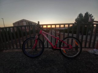 Bicicleta Specialized Roja con Sillín y Luz