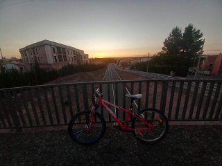 Bicicleta Specialized Roja con Sillín y Luz