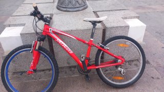 Bicicleta Specialized Roja con Sillín y Luz