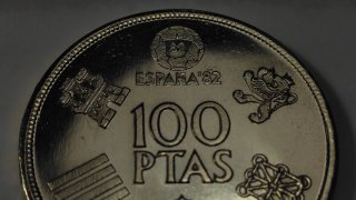 Moneda 100 Pts 1980 *80 Conmemorativa MUNDIAL 82