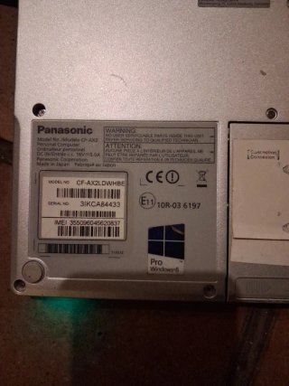 Panasonic Toughbook CF-AX2 + Cargador