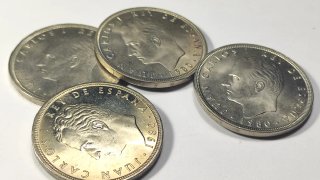 Lote 4 Monedas 100 Pts MUNDIAL 82 año 1980 *80