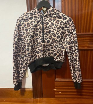 Sudadera Top Leopardo Cremallera