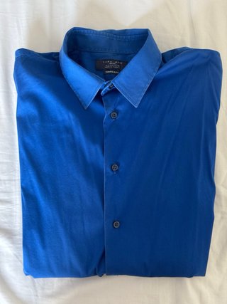 Camisa Zara azul eléctrico