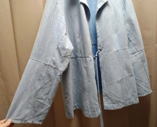 Giacchetta in pelle pesca blu
