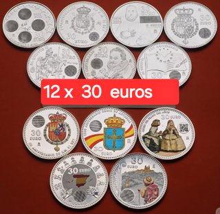12 monedas de 30 euros