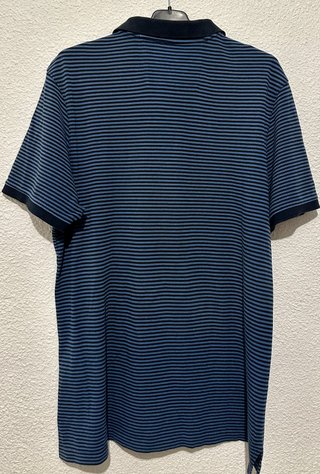 Polo Calvin Klein Rayas Hombre Azul Marino