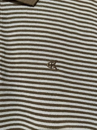 Polo Calvin Klein Rayas Hombre Azul Marino