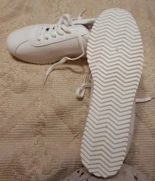 Zapatillas deportivas blancas y rosas talla 41