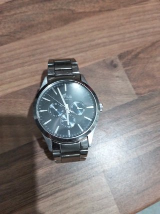 Reloj Lotus Multifunción Negro y Plateado